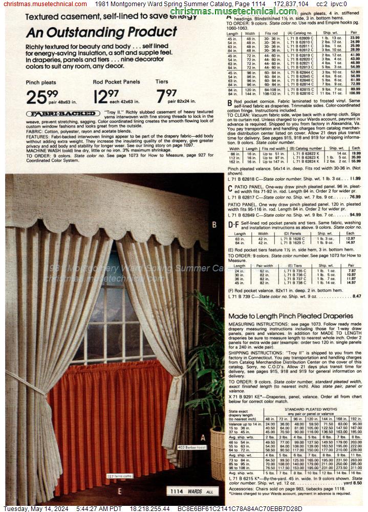 1981 Montgomery Ward Spring Summer Catalog, Page 1114