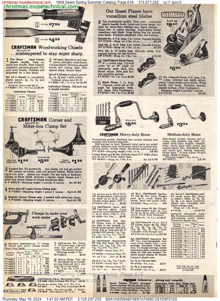 1968 Sears Spring Summer Catalog, Page 618