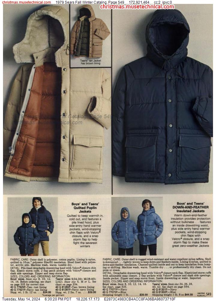 1979 Sears Fall Winter Catalog, Page 549