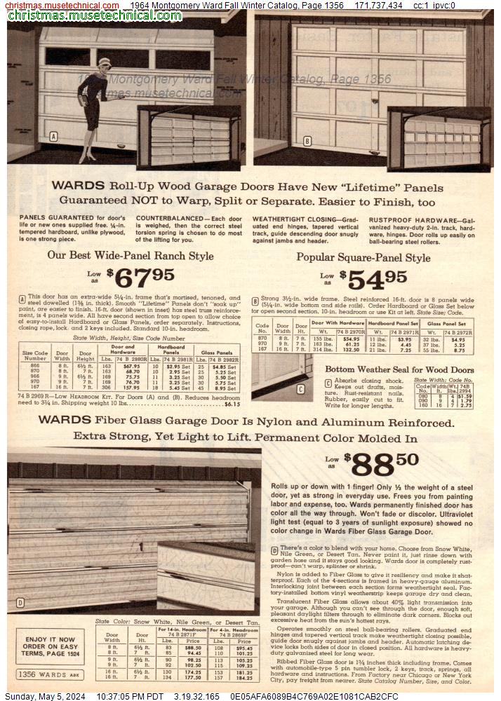 1964 Montgomery Ward Fall Winter Catalog, Page 1356