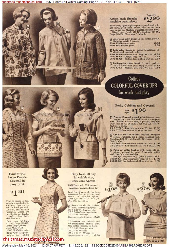 1963 Sears Fall Winter Catalog, Page 100