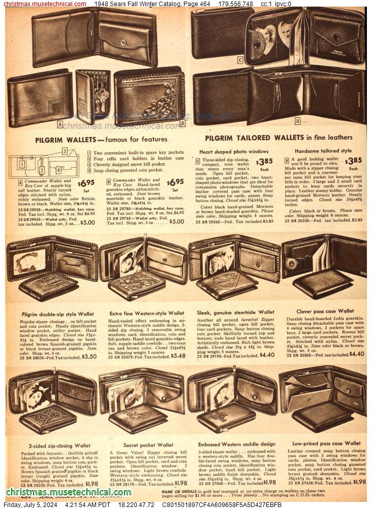1948 Sears Fall Winter Catalog, Page 464