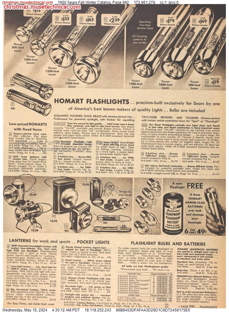 1950 Sears Fall Winter Catalog, Page 992