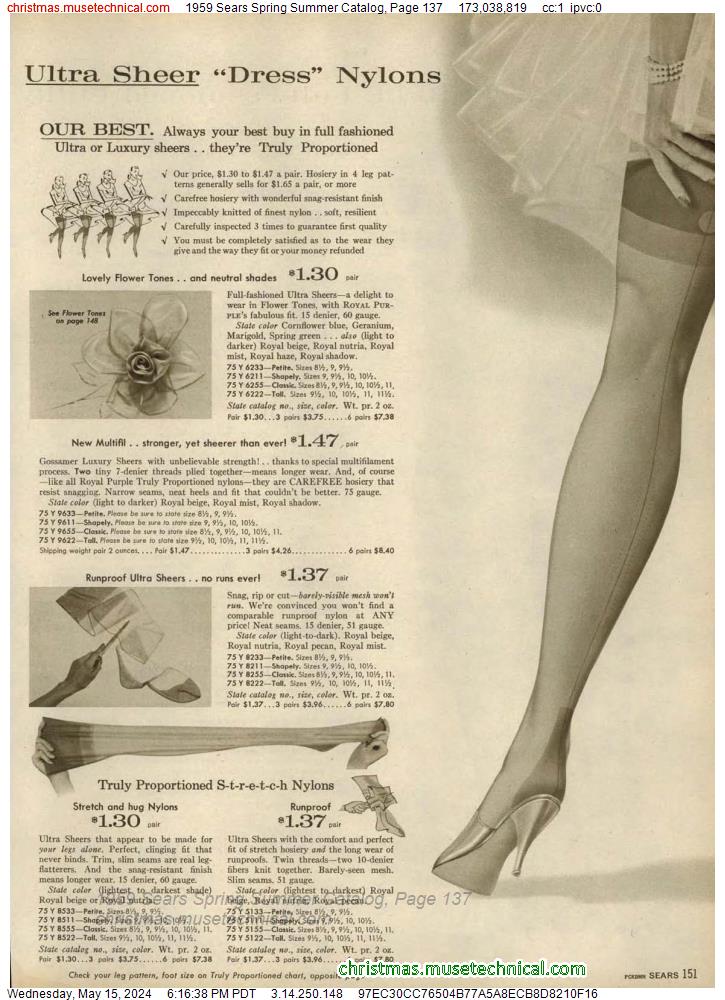 1959 Sears Spring Summer Catalog, Page 137