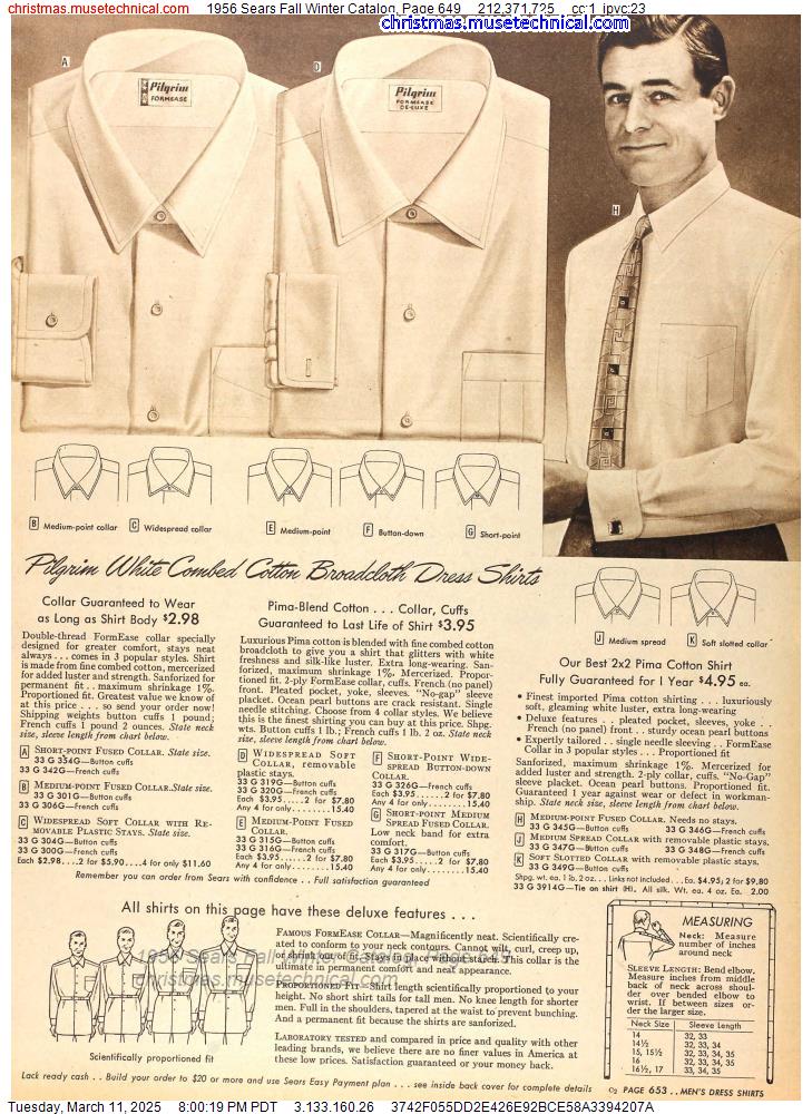 1956 Sears Fall Winter Catalog, Page 649