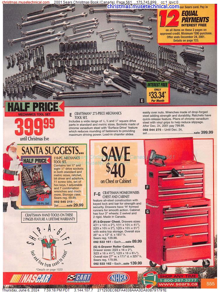 2001 Sears Christmas Book (Canada), Page 561