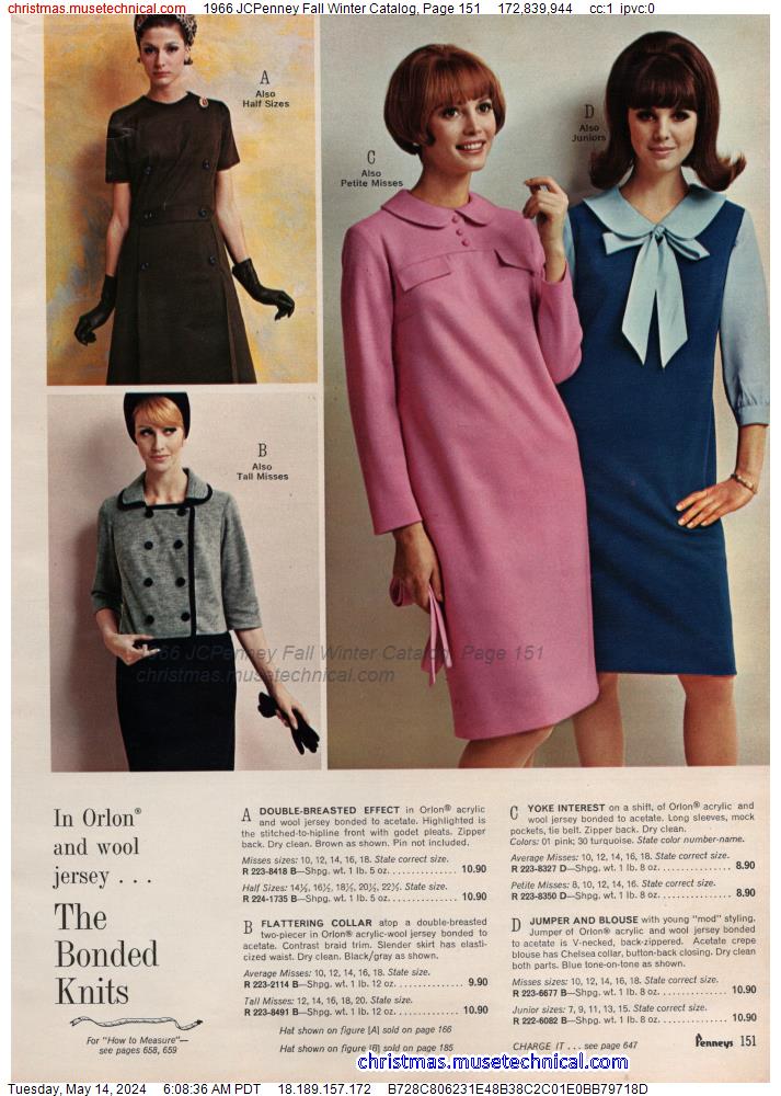 1966 JCPenney Fall Winter Catalog, Page 151