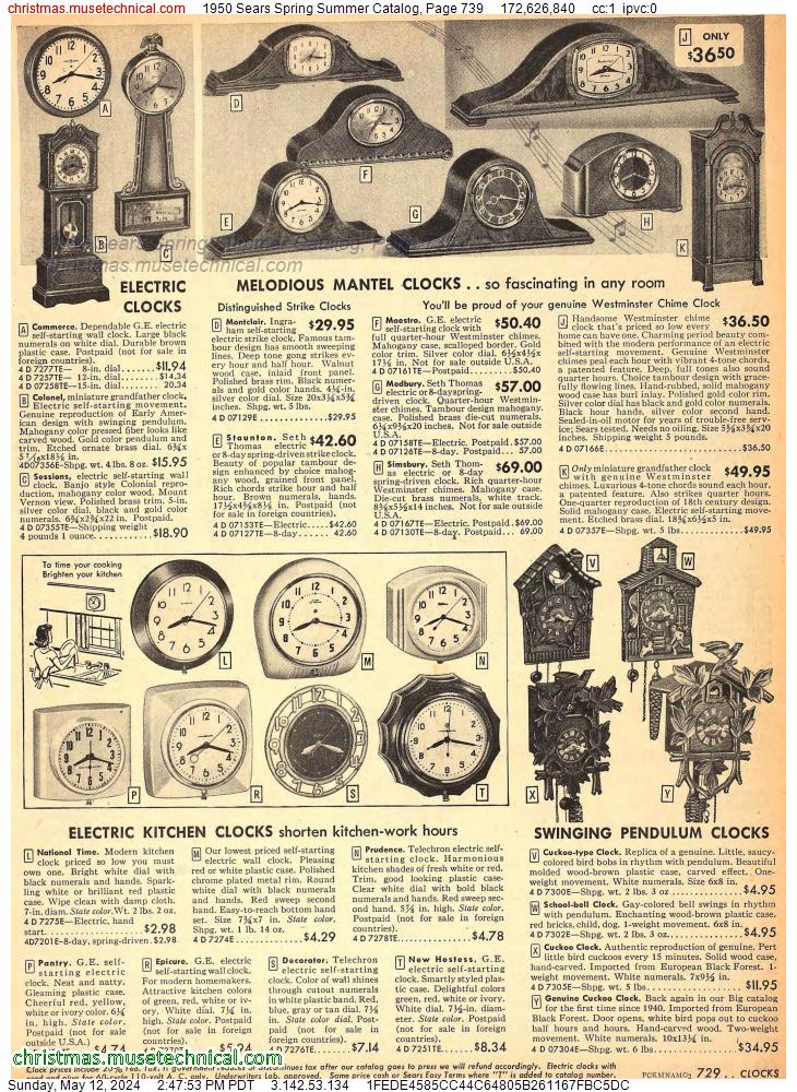 1950 Sears Spring Summer Catalog, Page 739