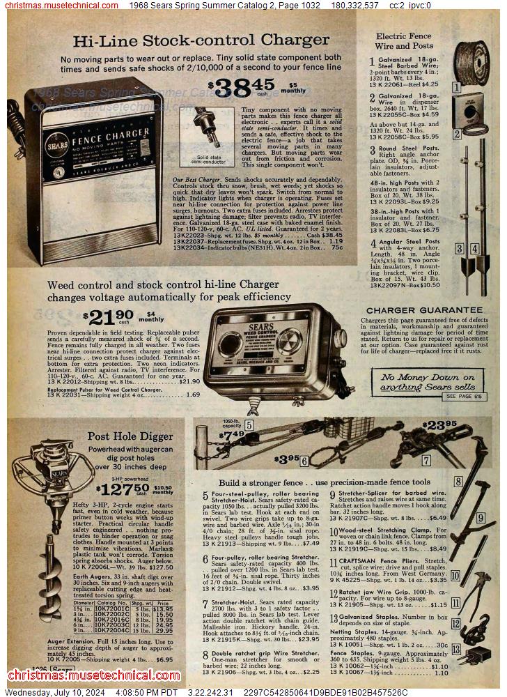 1968 Sears Spring Summer Catalog 2, Page 1032