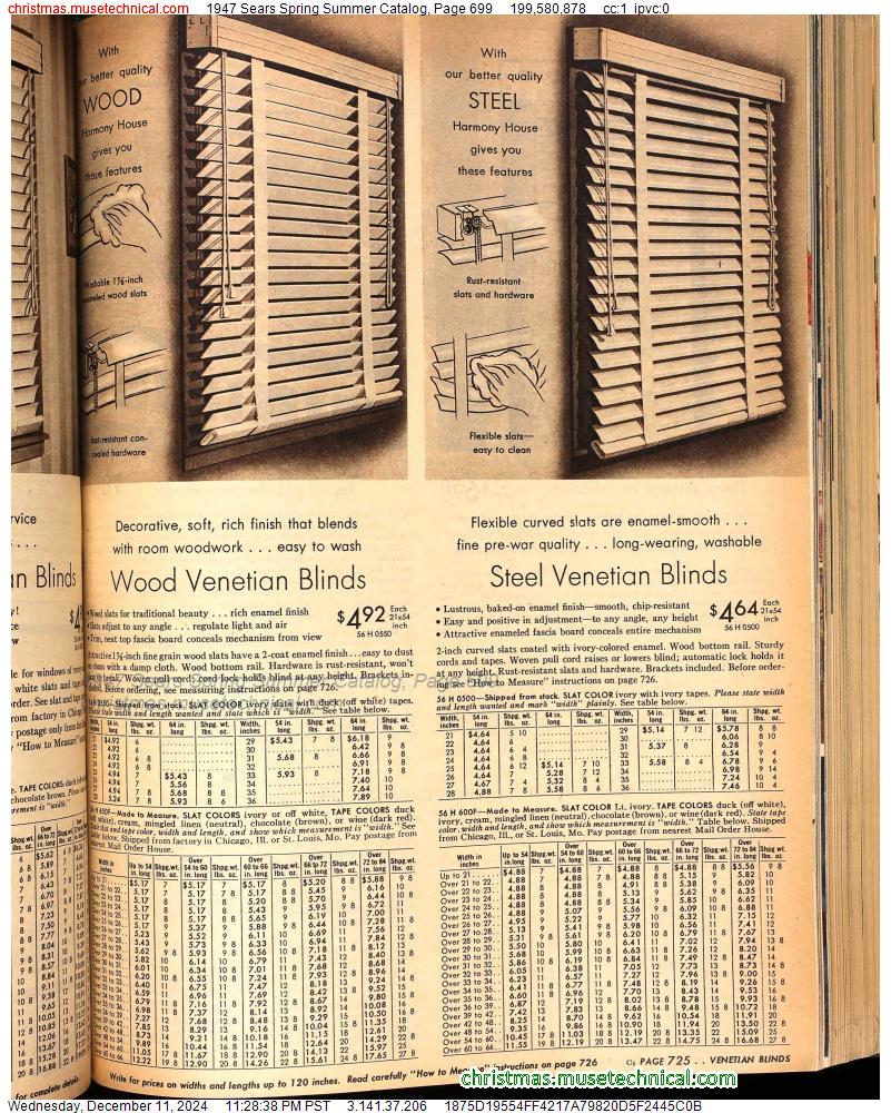 1947 Sears Spring Summer Catalog, Page 699