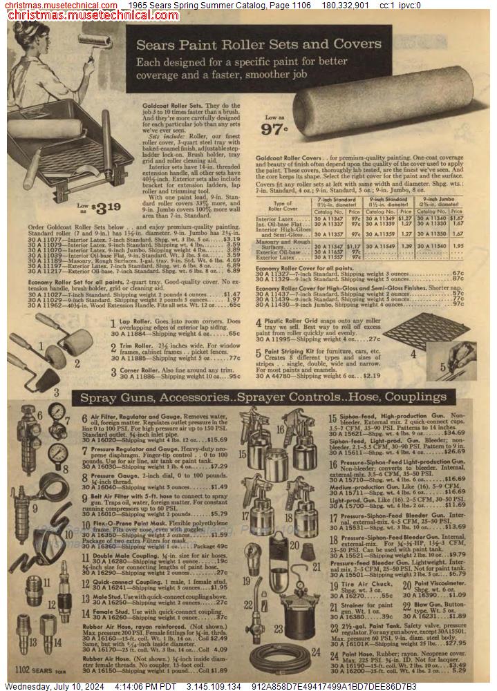 1965 Sears Spring Summer Catalog, Page 1106
