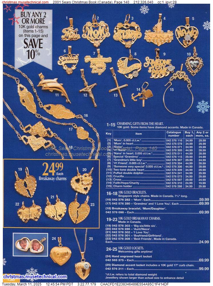 2001 Sears Christmas Book (Canada), Page 140