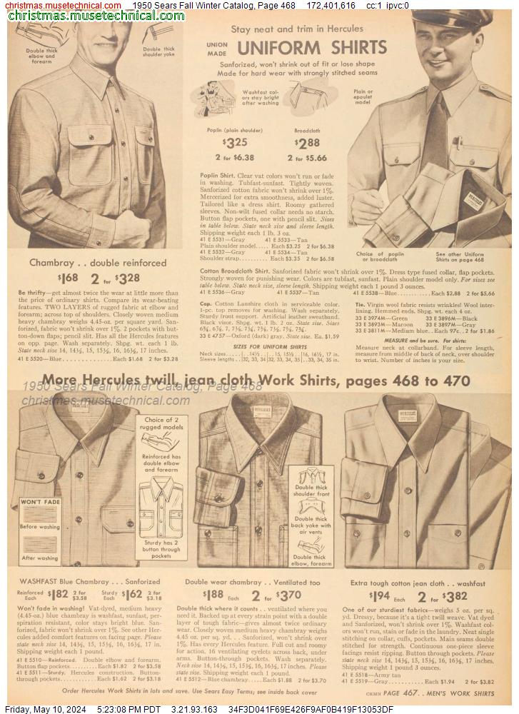 1950 Sears Fall Winter Catalog, Page 468
