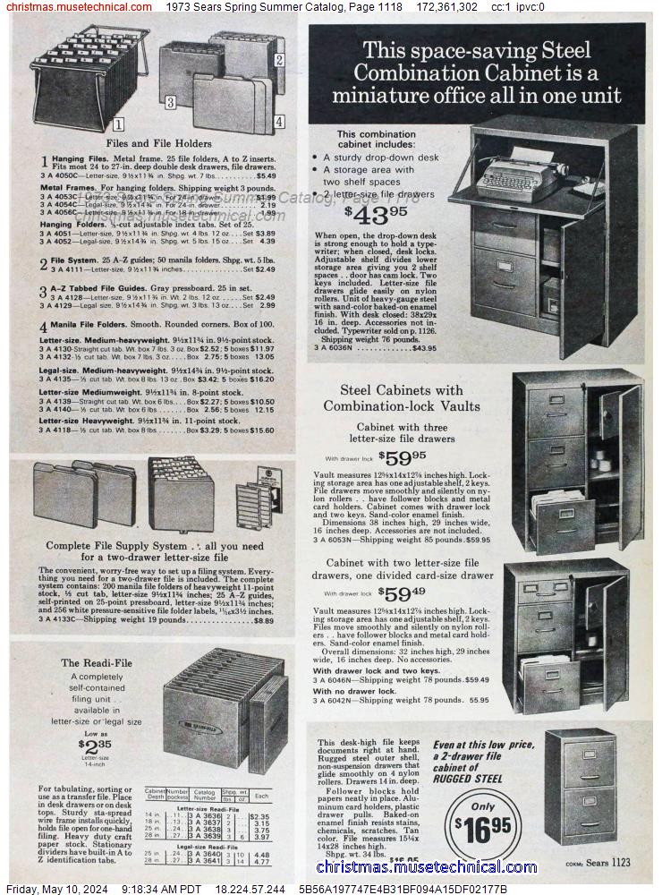 1973 Sears Spring Summer Catalog, Page 1118
