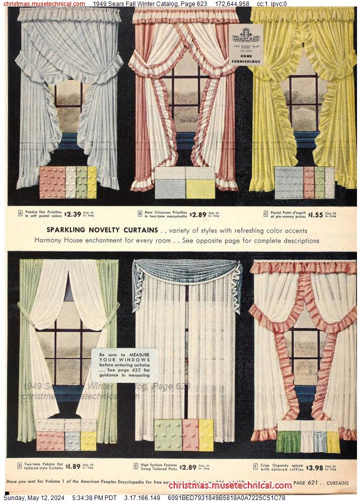 1949 Sears Fall Winter Catalog, Page 623