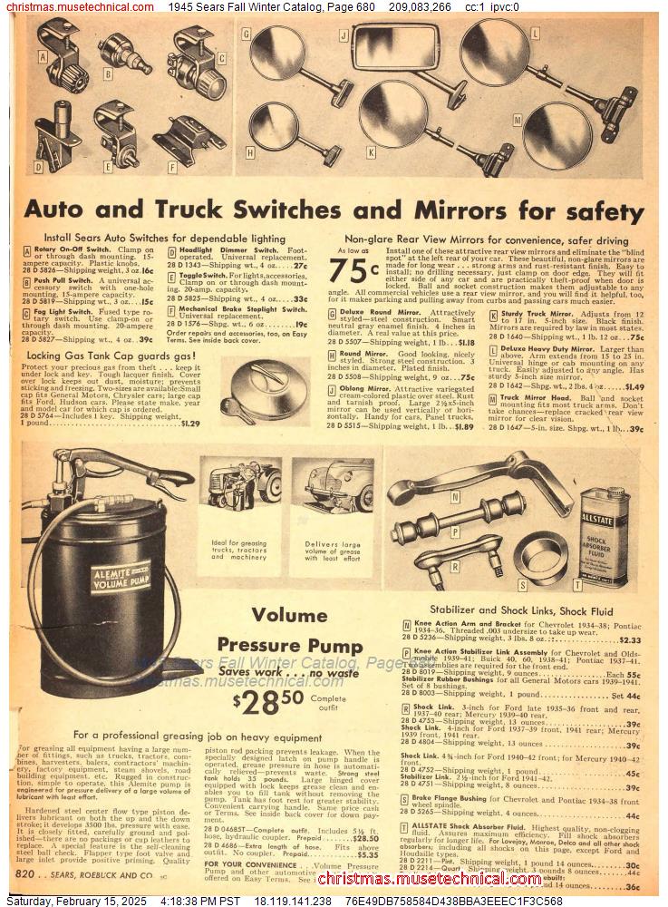 1945 Sears Fall Winter Catalog, Page 680