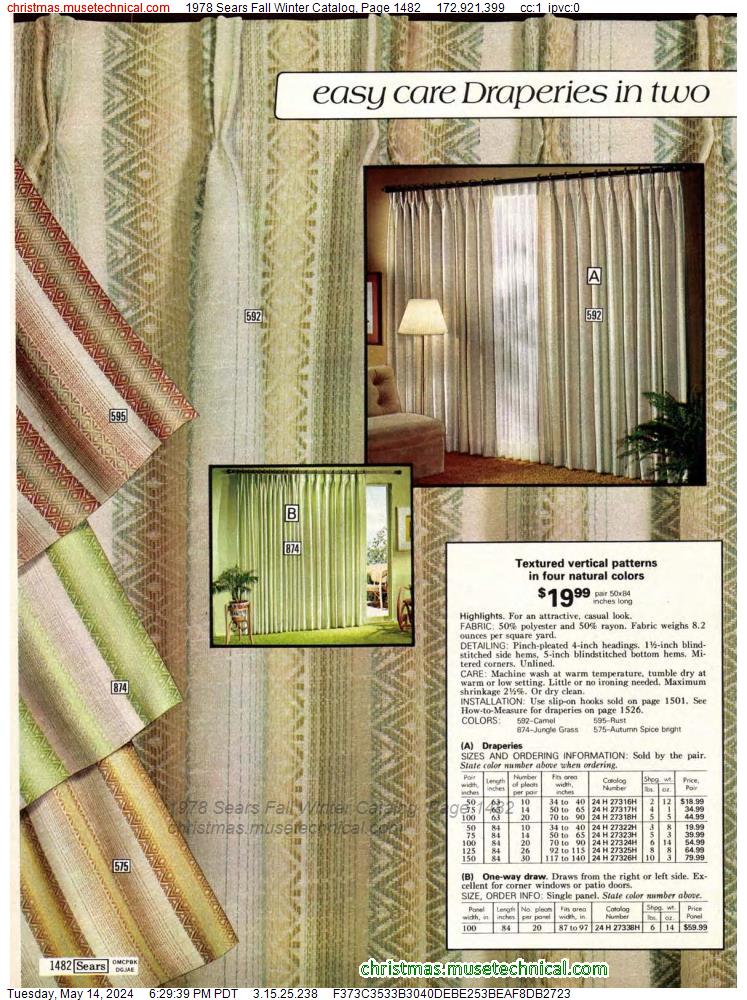 1978 Sears Fall Winter Catalog, Page 1482