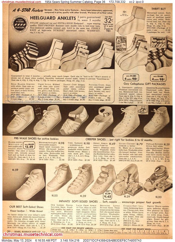 1954 Sears Spring Summer Catalog, Page 36