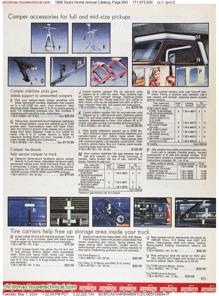 1989 Sears Home Annual Catalog, Page 890