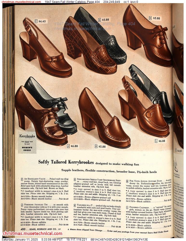 1947 Sears Fall Winter Catalog, Page 404