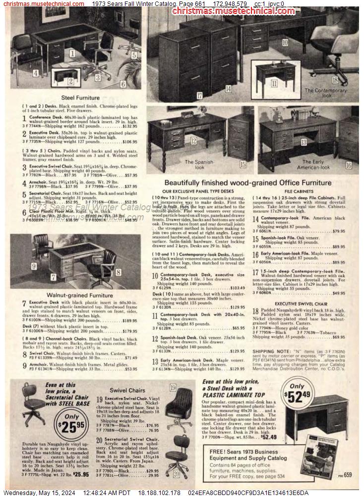 1973 Sears Fall Winter Catalog, Page 661