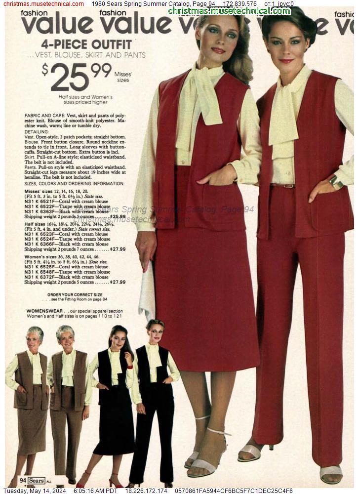 1980 Sears Spring Summer Catalog, Page 94