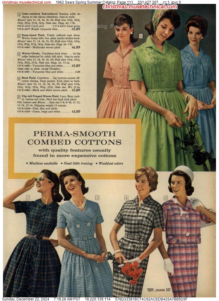 1962 Sears Spring Summer Catalog, Page 111