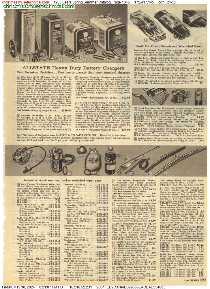 1960 Sears Spring Summer Catalog, Page 1045