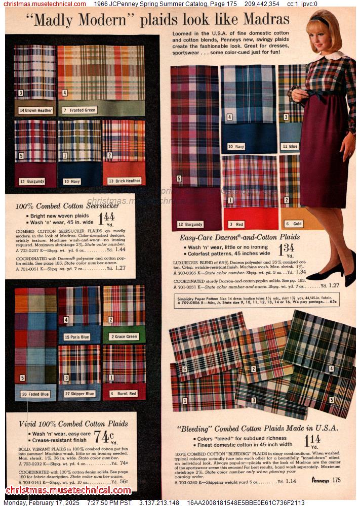 1966 JCPenney Spring Summer Catalog, Page 175