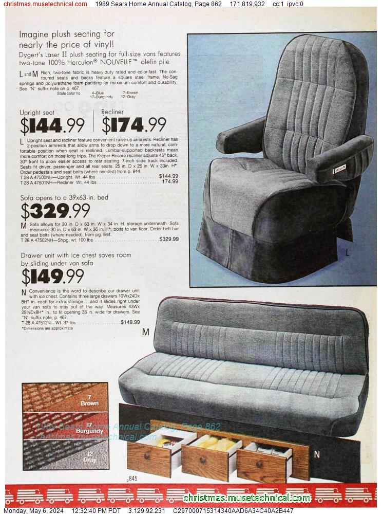 1989 Sears Home Annual Catalog, Page 862