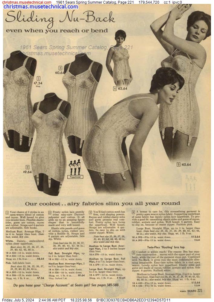 1961 Sears Spring Summer Catalog, Page 221