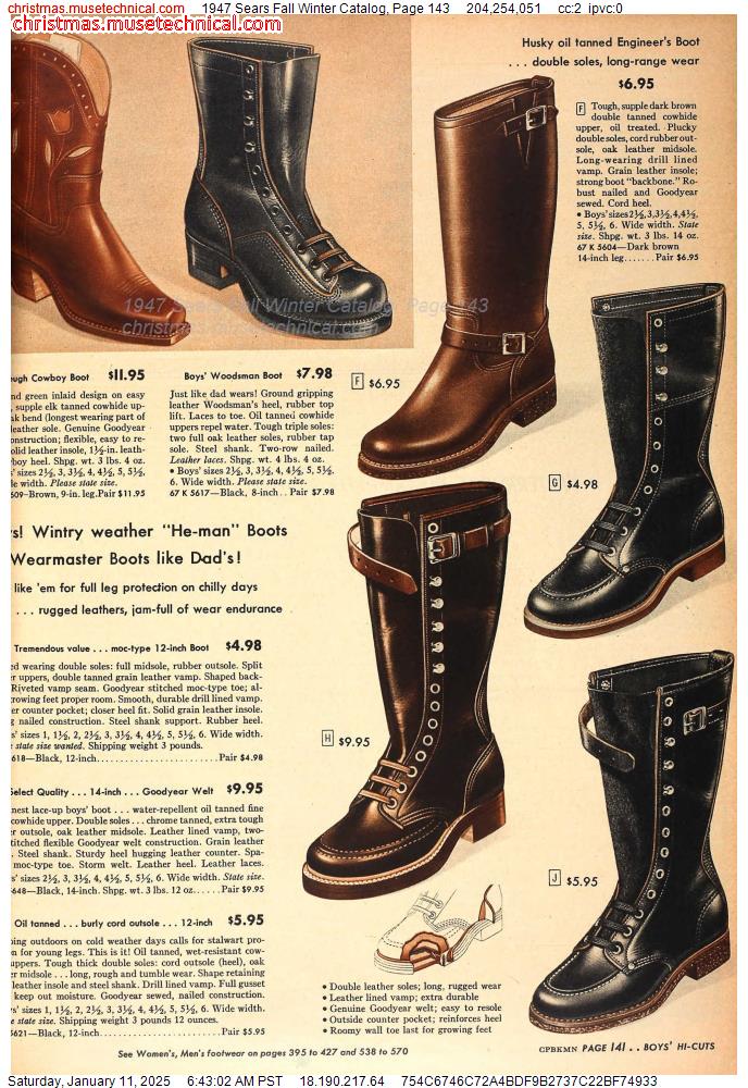 1947 Sears Fall Winter Catalog, Page 143