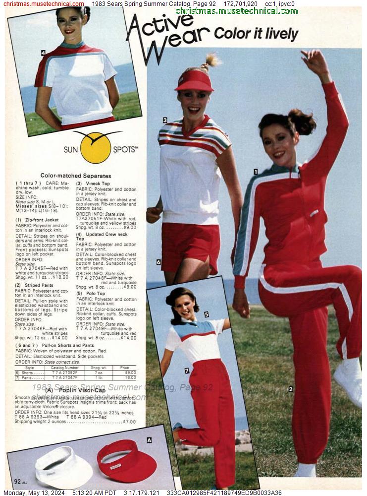 1983 Sears Spring Summer Catalog, Page 92