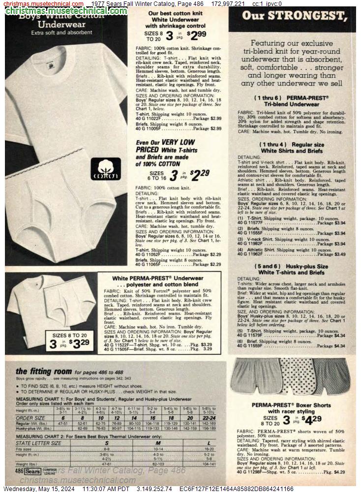 1977 Sears Fall Winter Catalog, Page 486