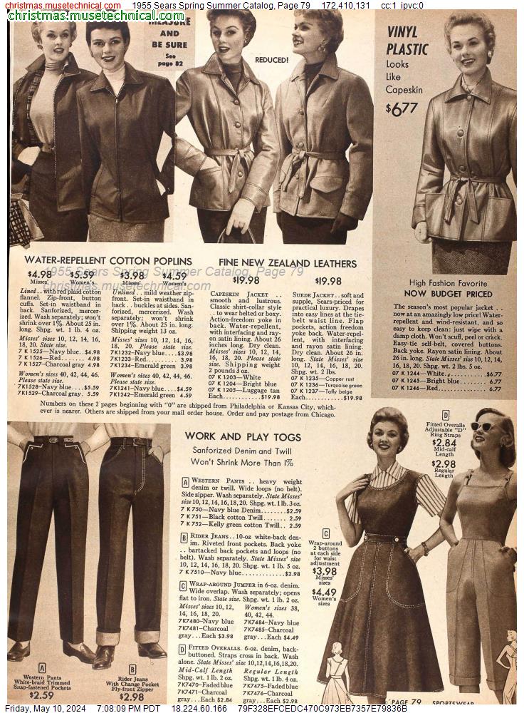 1955 Sears Spring Summer Catalog, Page 79