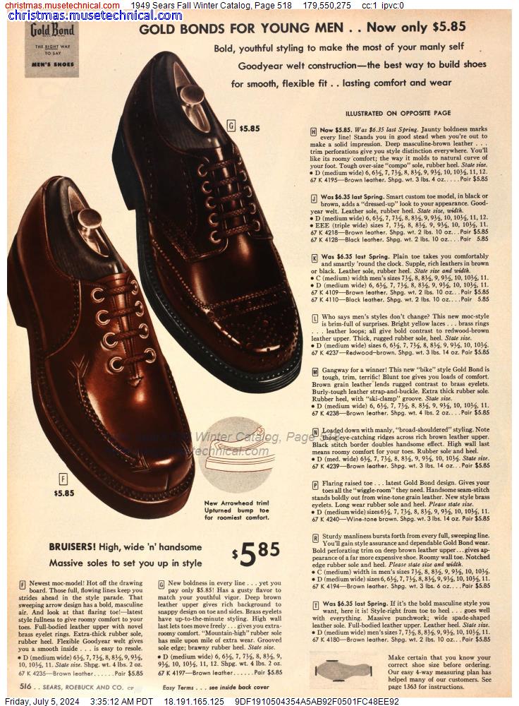 1949 Sears Fall Winter Catalog, Page 518