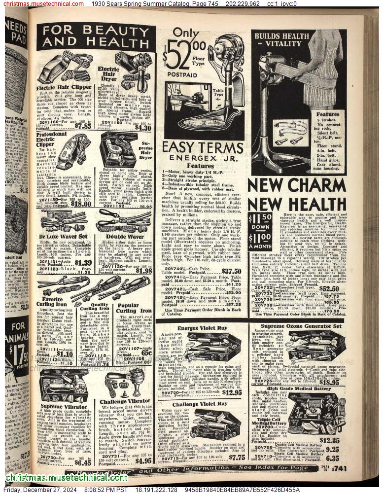 1930 Sears Spring Summer Catalog, Page 745