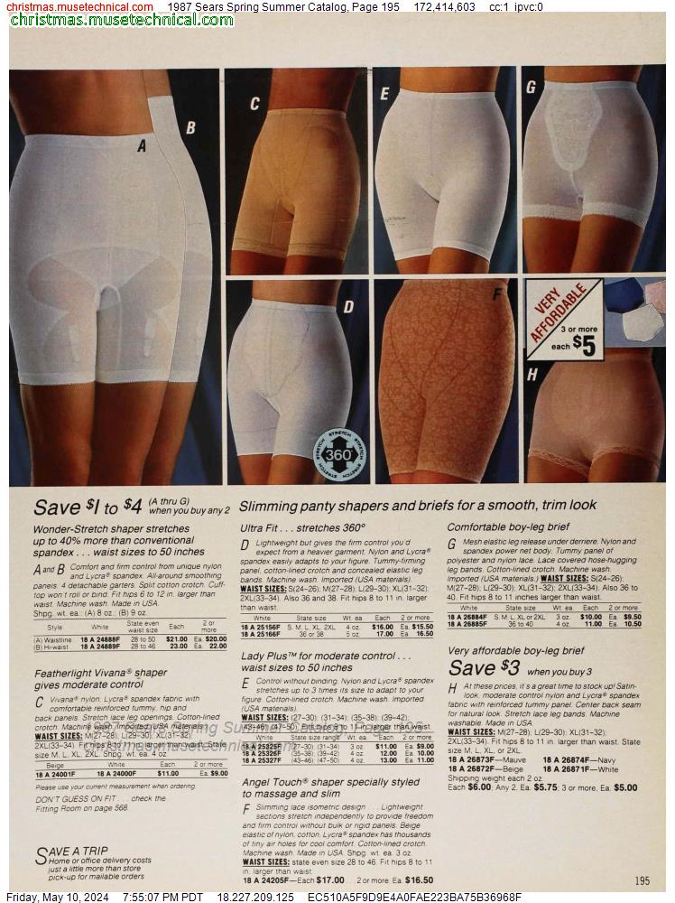 1987 Sears Spring Summer Catalog, Page 195