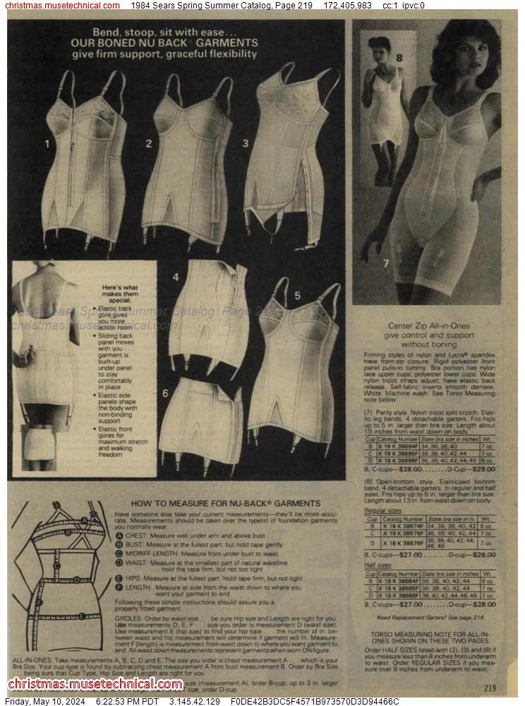 1984 Sears Spring Summer Catalog, Page 219