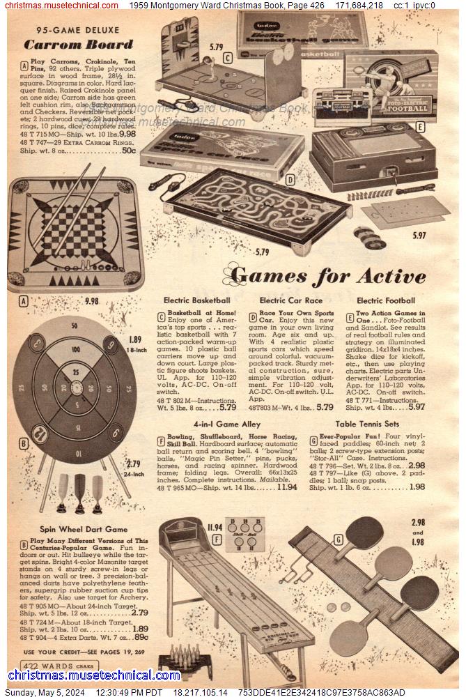 1959 Montgomery Ward Christmas Book, Page 426