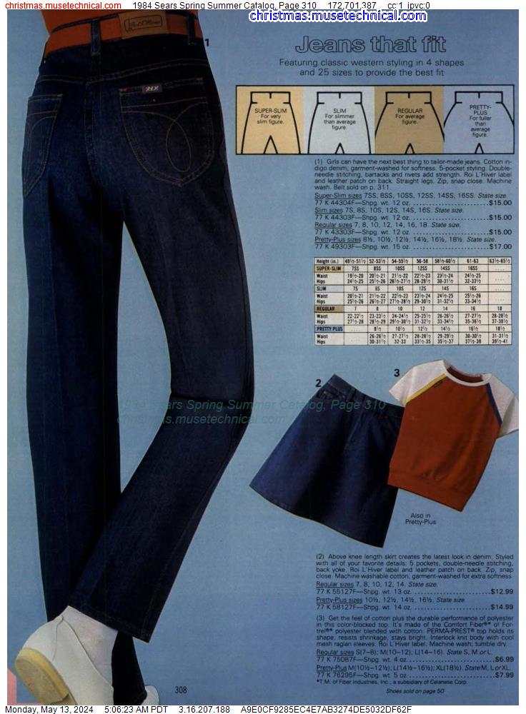 1984 Sears Spring Summer Catalog, Page 310