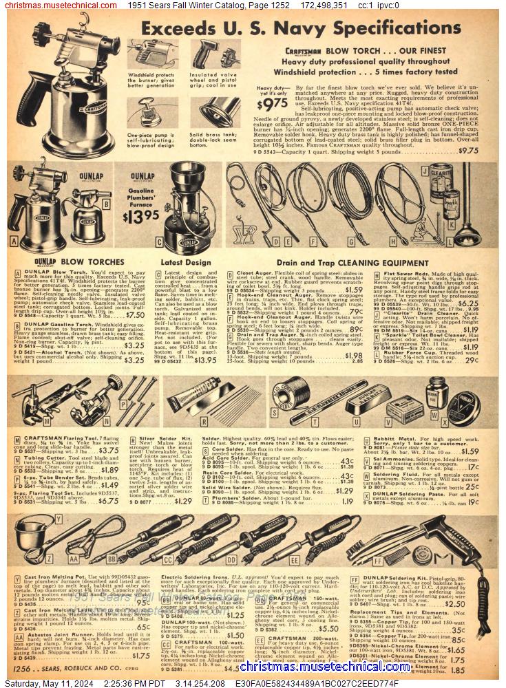 1951 Sears Fall Winter Catalog, Page 1252