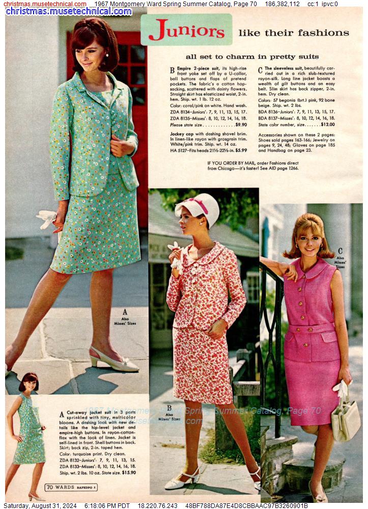 1967 Montgomery Ward Spring Summer Catalog, Page 70