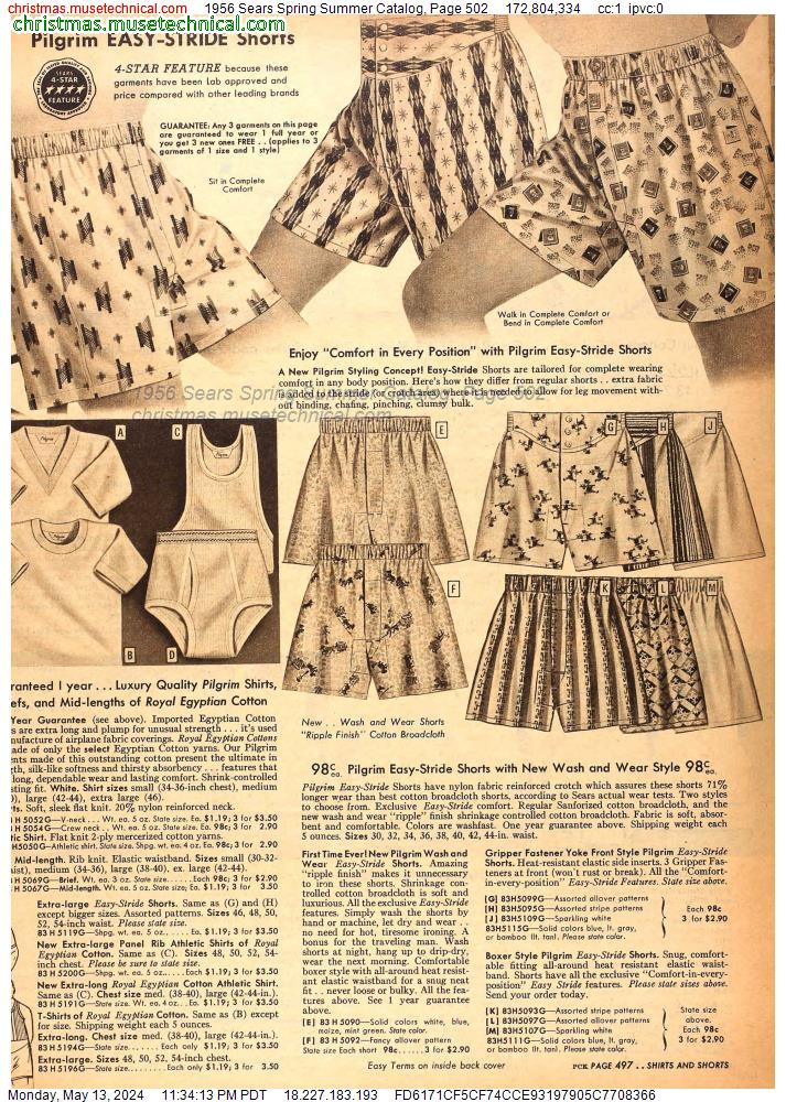 1956 Sears Spring Summer Catalog, Page 502