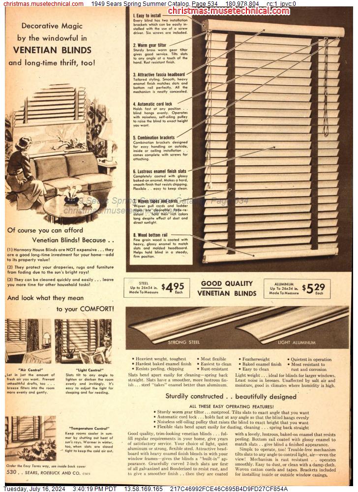 1949 Sears Spring Summer Catalog, Page 534