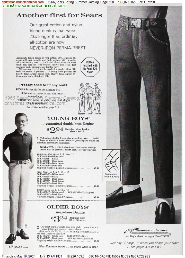 1966 Sears Spring Summer Catalog, Page 520