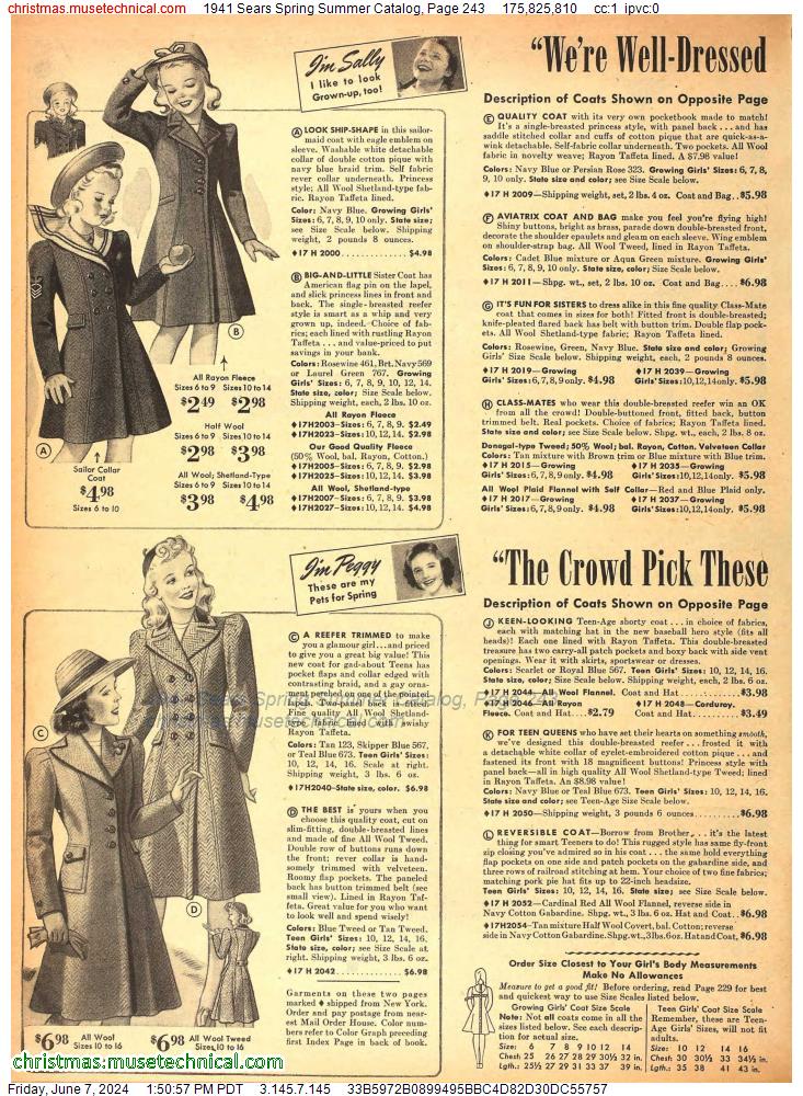 1941 Sears Spring Summer Catalog, Page 243