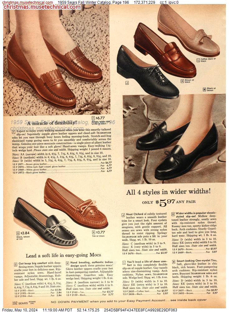 1959 Sears Fall Winter Catalog, Page 196