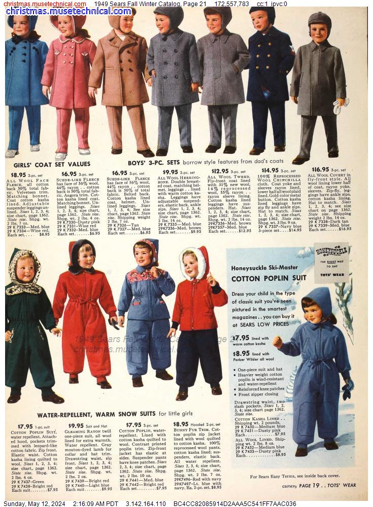1949 Sears Fall Winter Catalog, Page 21