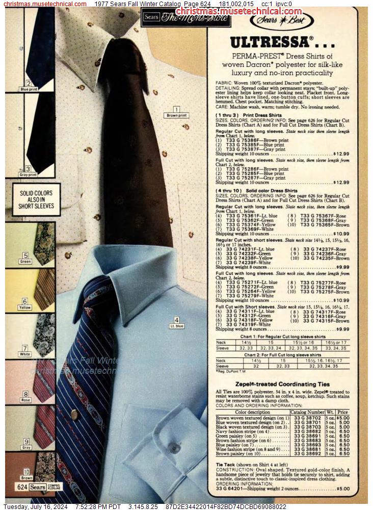 1977 Sears Fall Winter Catalog, Page 624